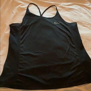 NWOT Black Mesh Razorback workout shirt. Size L